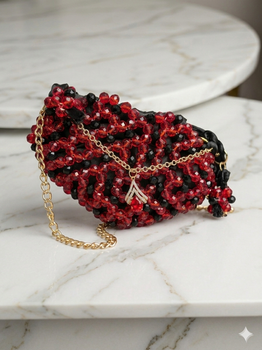 Rouge Obsession Micro Beaded Bag — Versati Collection