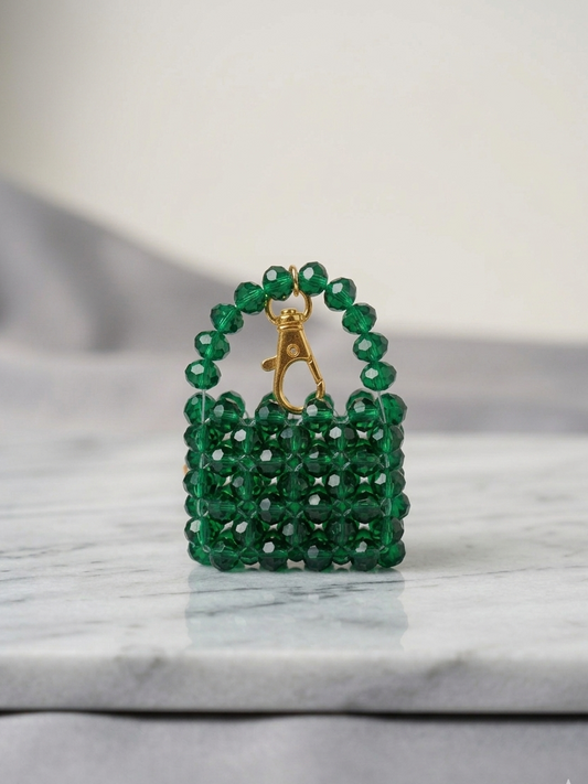 Emerald Heirloom Beaded Money Bag