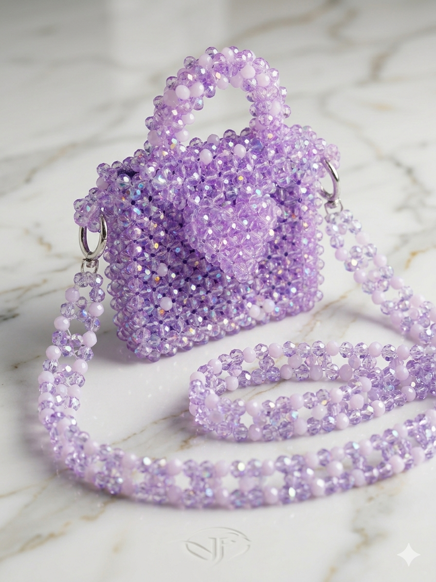 Amethyst Empress Beaded Handbag Mini