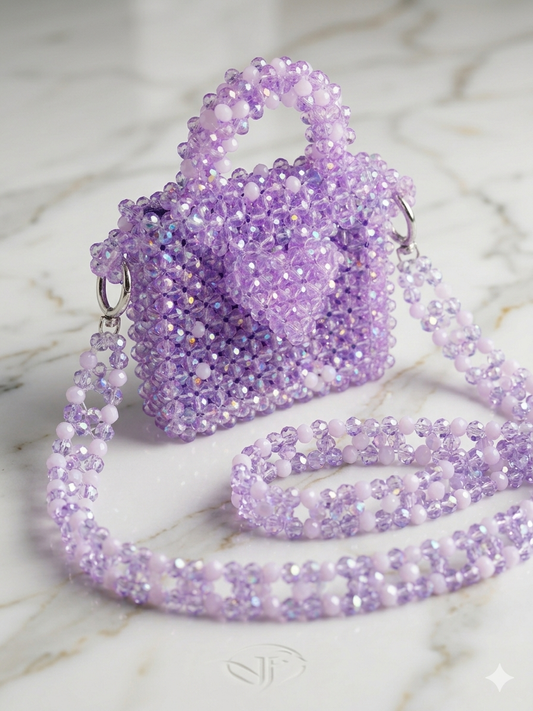 Amethyst Empress Beaded Handbag Mini